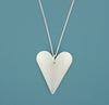 Aluminium Medium Slim Heart Necklace