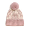 Pink mix heart knit recycled hat