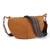 Tan Vegan Leather half moon bag