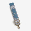 Blue and white woven chevron bag strap