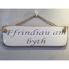 Frindiau am byth - hanging wooden sign